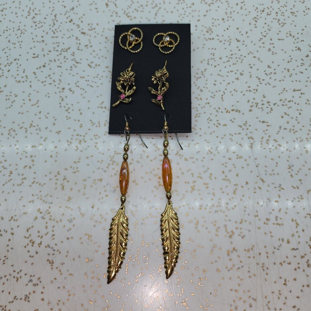 BFD Fashion Dangle & Rhinestone Earring Set - Picture 3 of 5